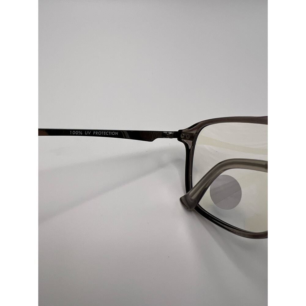 Baylor Aviator Glasses Clear Gray Frames Blue Light Blocking Eyeglasses New - Picture 4 of 6